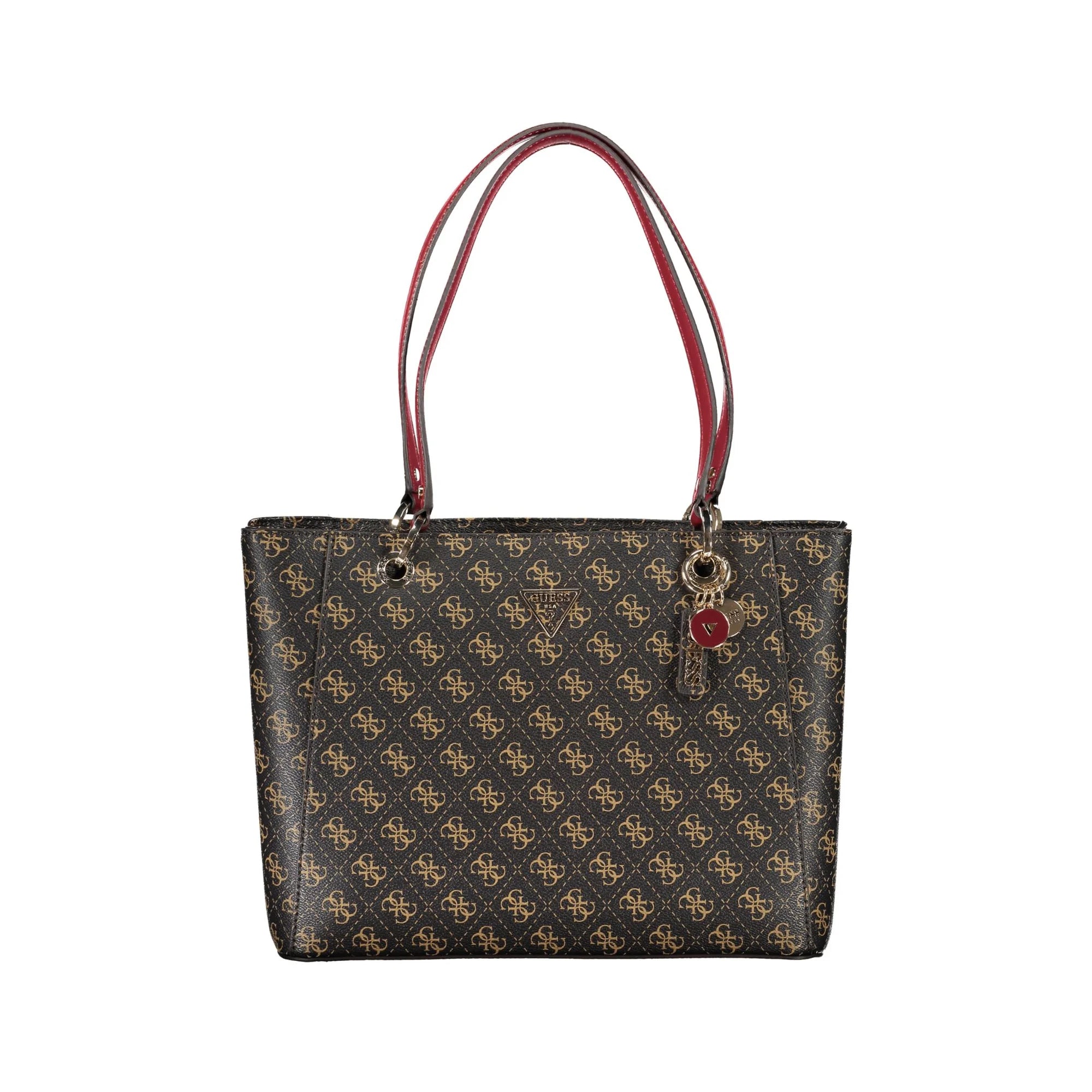 GUESS JEANS Borsa Donna Noelle Marrone a Spalla con Dettagli a Contrasto Borse - foto prodotto
